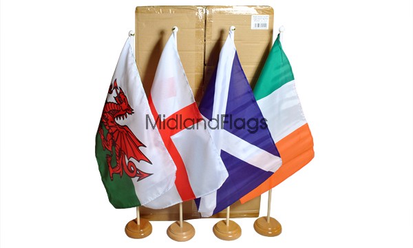 Euro 2024 - Large Wooden Table Flag Pack